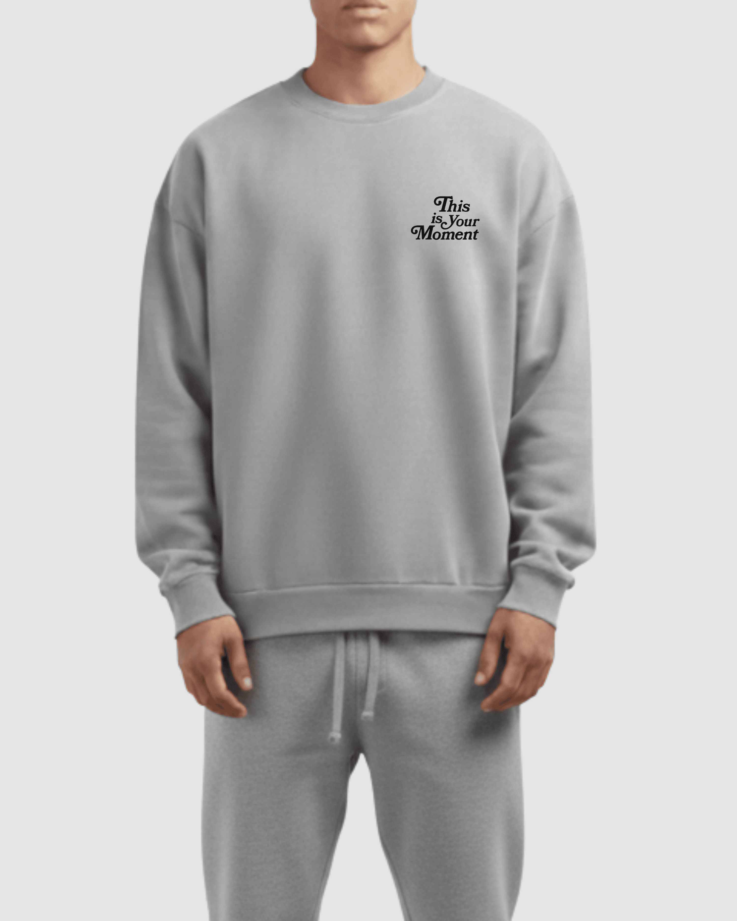 Moment Oversized Heavyweight Crewneck - Heather Grey