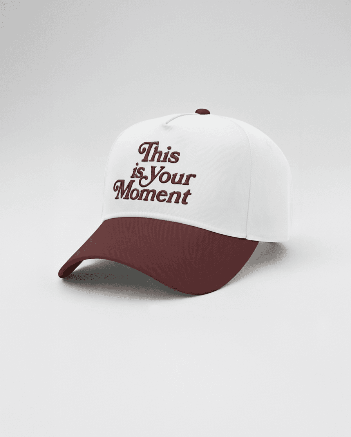 Moment Hat Maroon + White